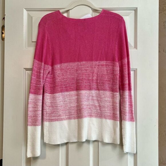 NWT Marble Ombre Color Block V-neck Sweater Small - Picture 2 of 11
